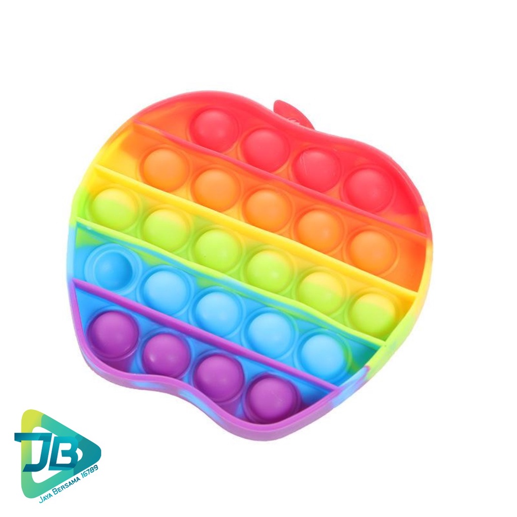 pop it fidget push bubble toys gelembung 3d rainbow pelangi karakter mainan anak JB4796