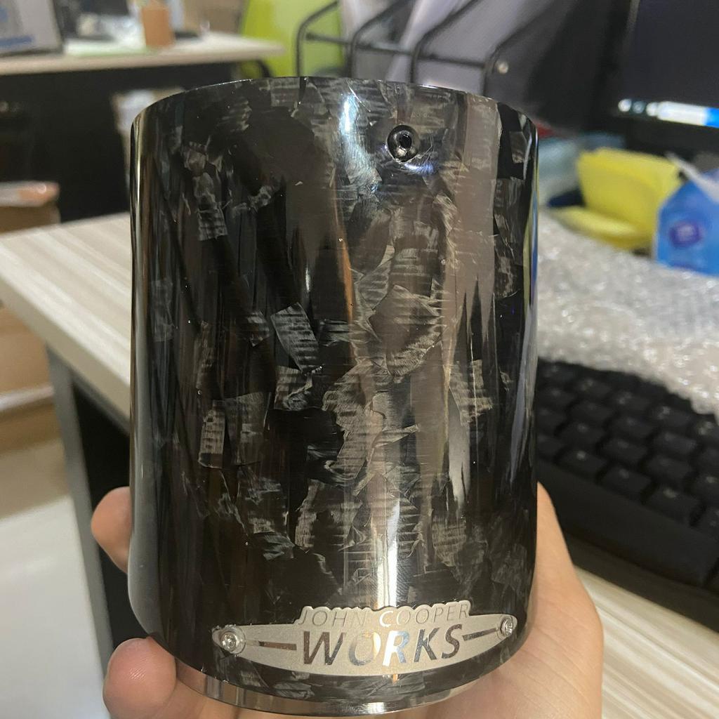 1pc Pipa Knalpot Mini Cooper Bahan Karbon Fiber Untuk F54 / F55 / F56 / F57 / F60 / R55