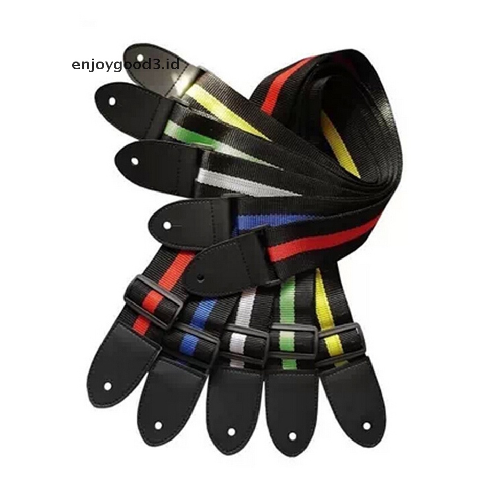 (Id) Strap Gitar Akustik / Elektrik / Bass Bahan Nilon Adjustable (Dd)