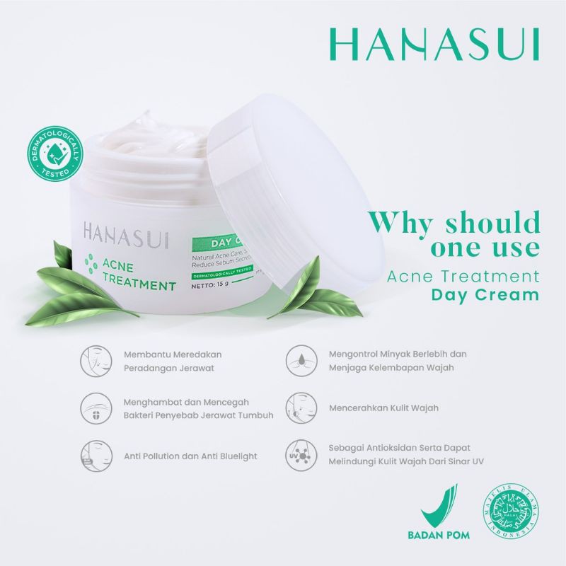 Hanasui Acne Treatment Day Cream 15gr