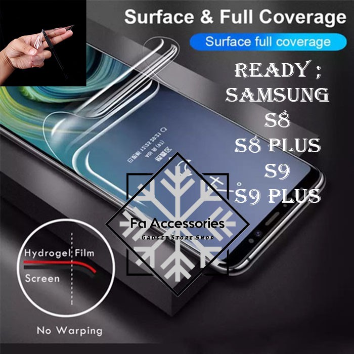 FA ANTI GORES JELLY HYDROGEL SAMSUNG GALAXY S8 S8PLUS S9 S9PLUS FULL SCREEN PROTECTOR SHOCK PLUS