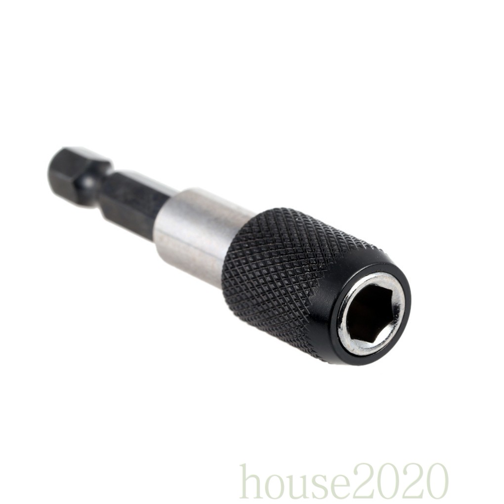 (House2020) Batang Extension Hex Shank 1 / 4 60mm Rilis Cepat Holder Mata Bor / Obeng Elektrik