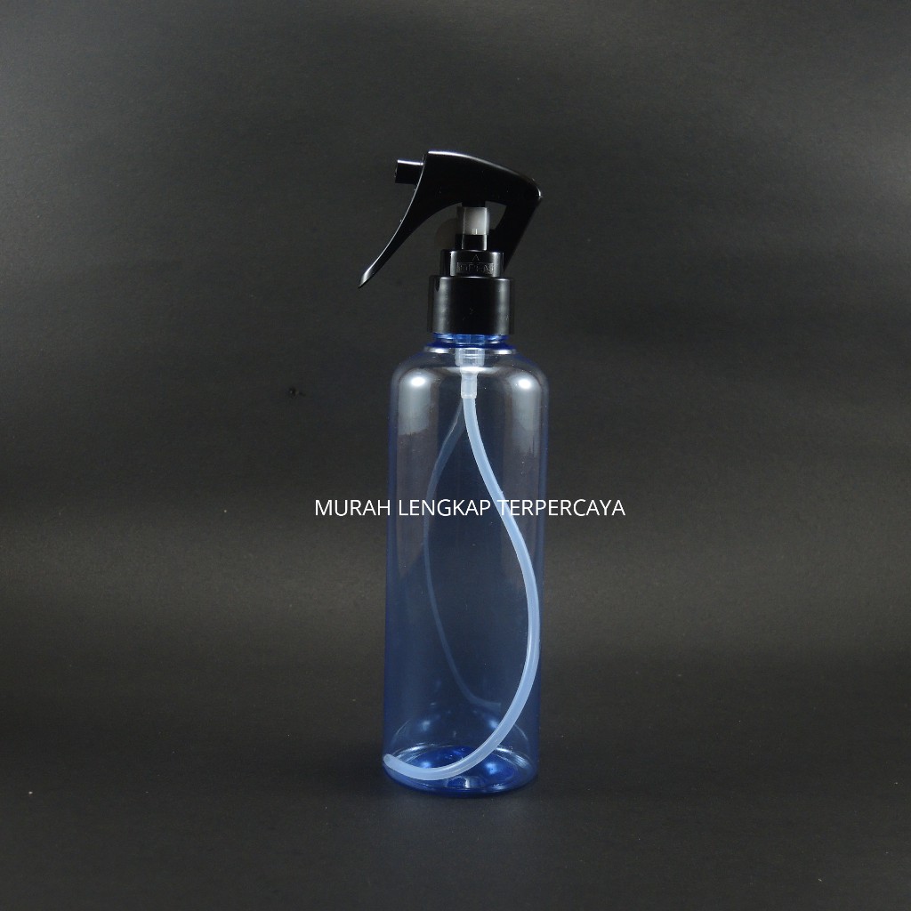 BOTOL 250 ML BIRU SPRAY TRIGGER HITAM