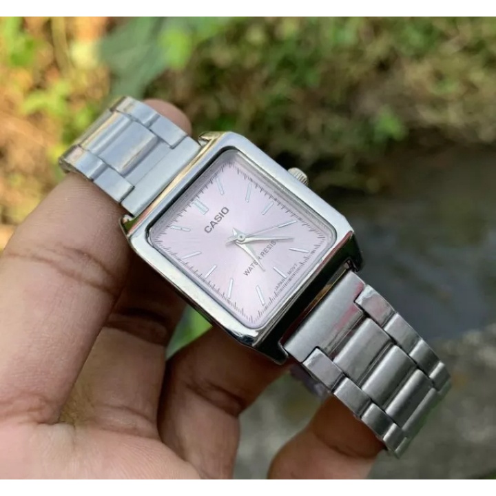 JAM TANGAN WANITA STAINLESS CASIO MODEL CASUAL CLASSY KOTAK