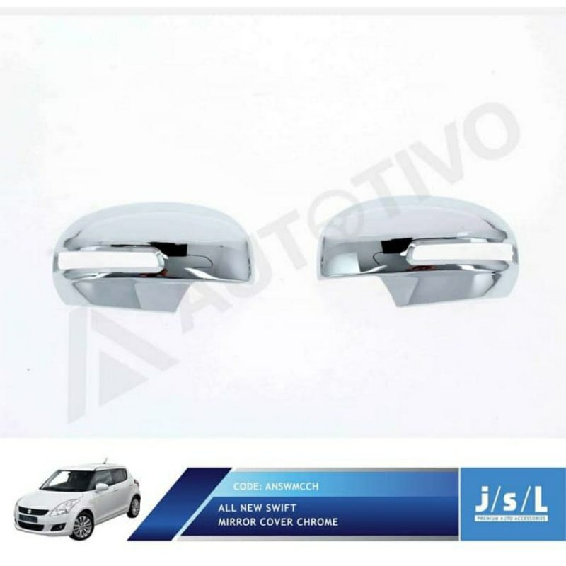 Cover spion chrome suzuki all new swift 2012 up jsl mirror cover chrome