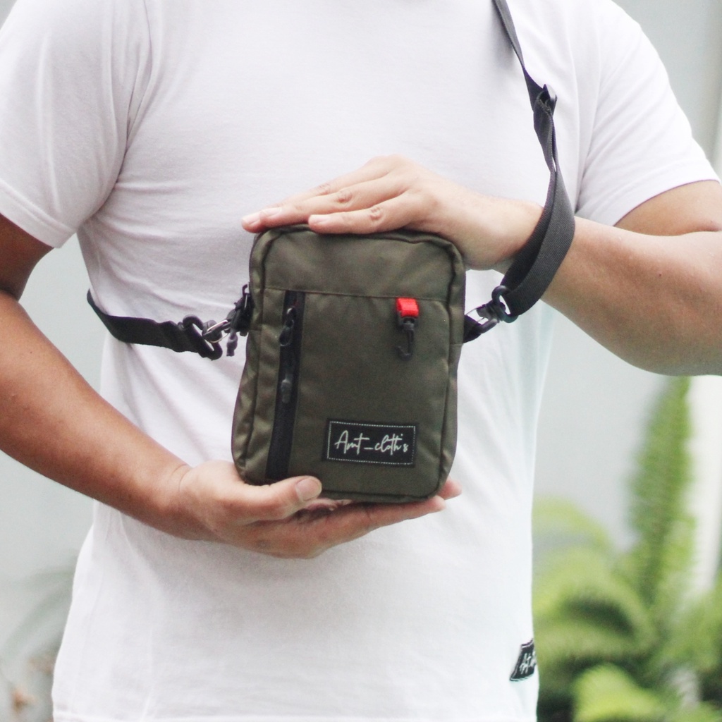 Amt_Cloth's Tas Selempang - Sling Phone - Black - Army - Navy - Sling Bag