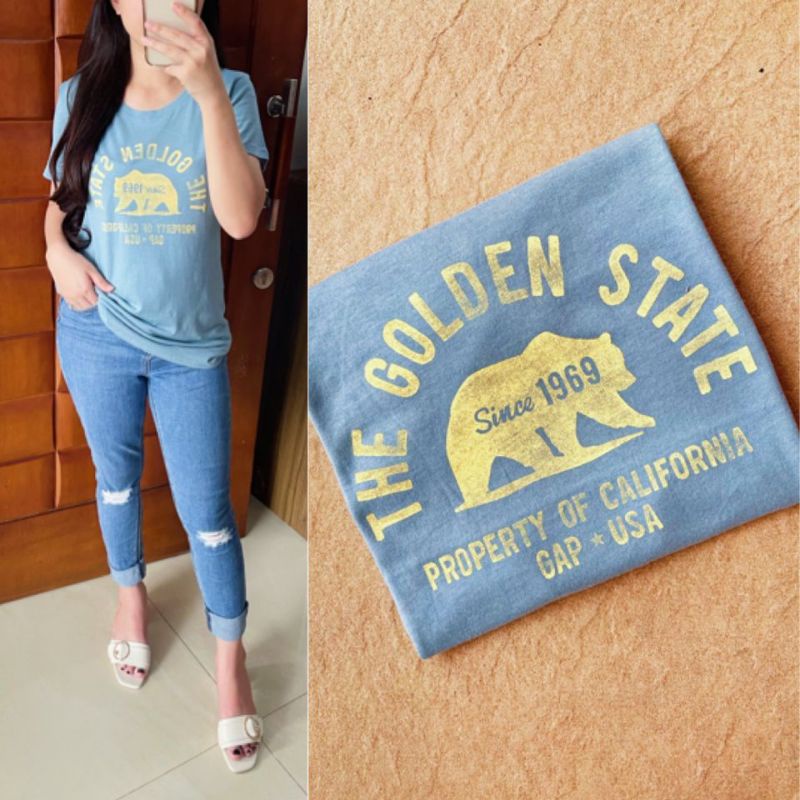 GAP LOGO TEE KAOS ADEM ORI MURAH