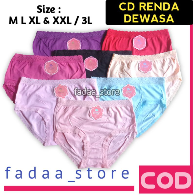 CD WANITA CD RENDA L, XL, & 3L MURAH SATUAN / GROSIR