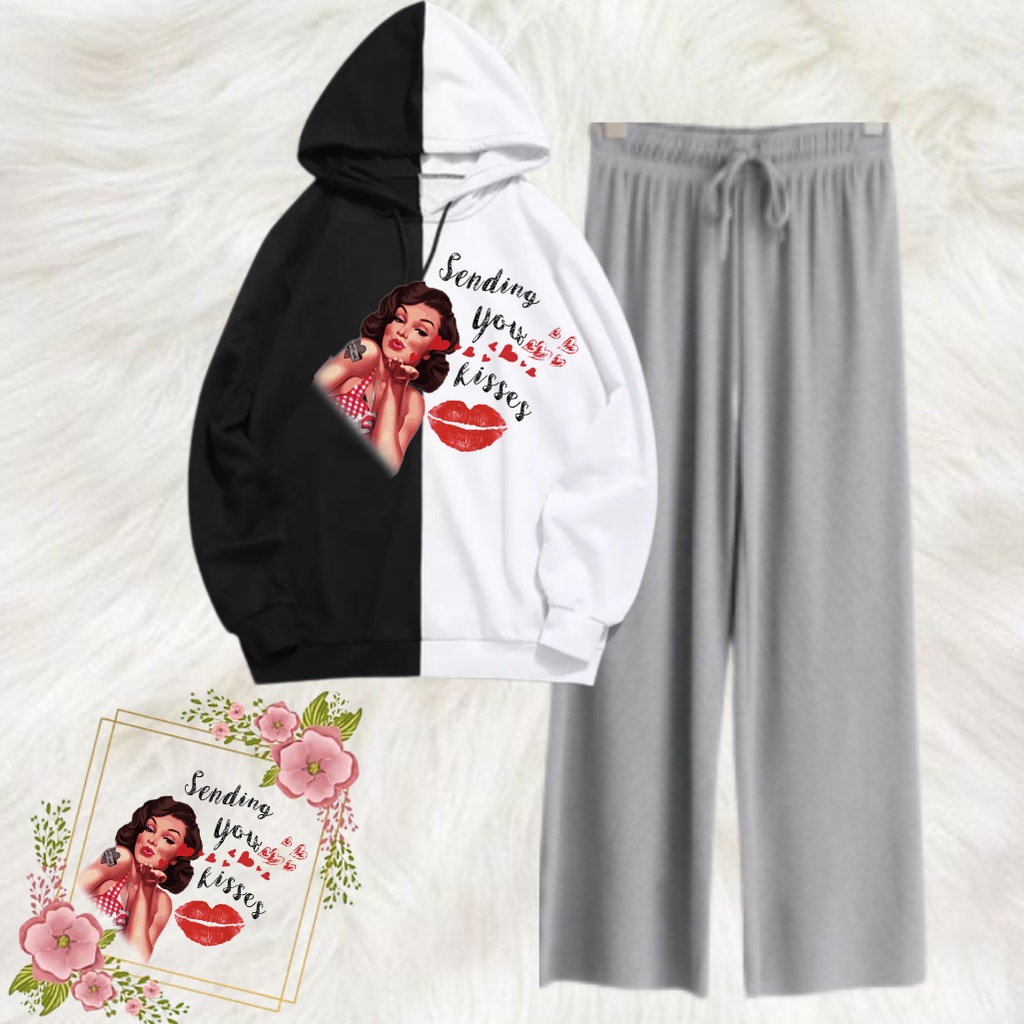 Baju Setelan Kulot Wanita Terbaru 2022 / Setelan Baju Dan Celana Wanita Oufit Hijab Motif Sending Yo