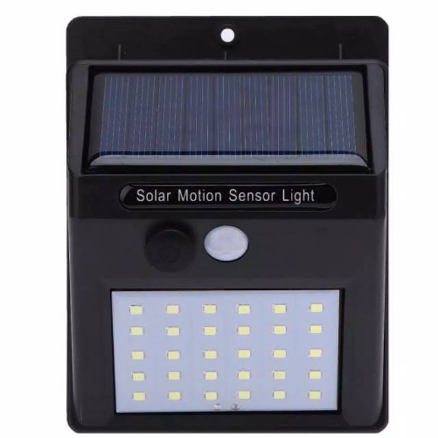 Lampu Solar Sensor Gerak Outdoor 20 LED 460 Lumens Weatherproof - L20 - Black