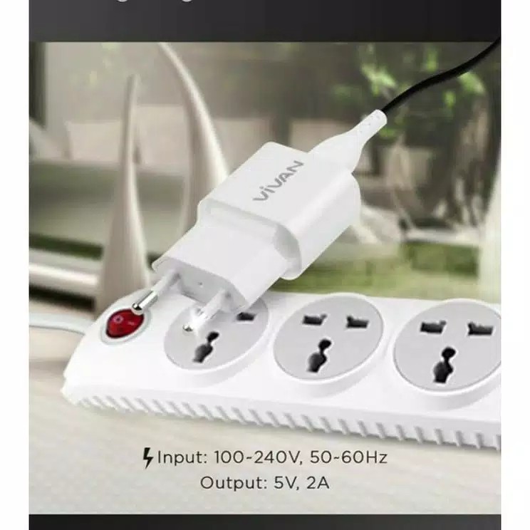 Batok VIVAN Power Oval 2A Output Single USB Charger