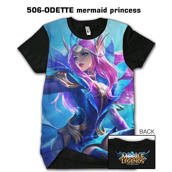 Kaos Mobile Legend kaos 3d game mobile legend ODETTE  Mermaid princess Baju Keren Cowok Cewek