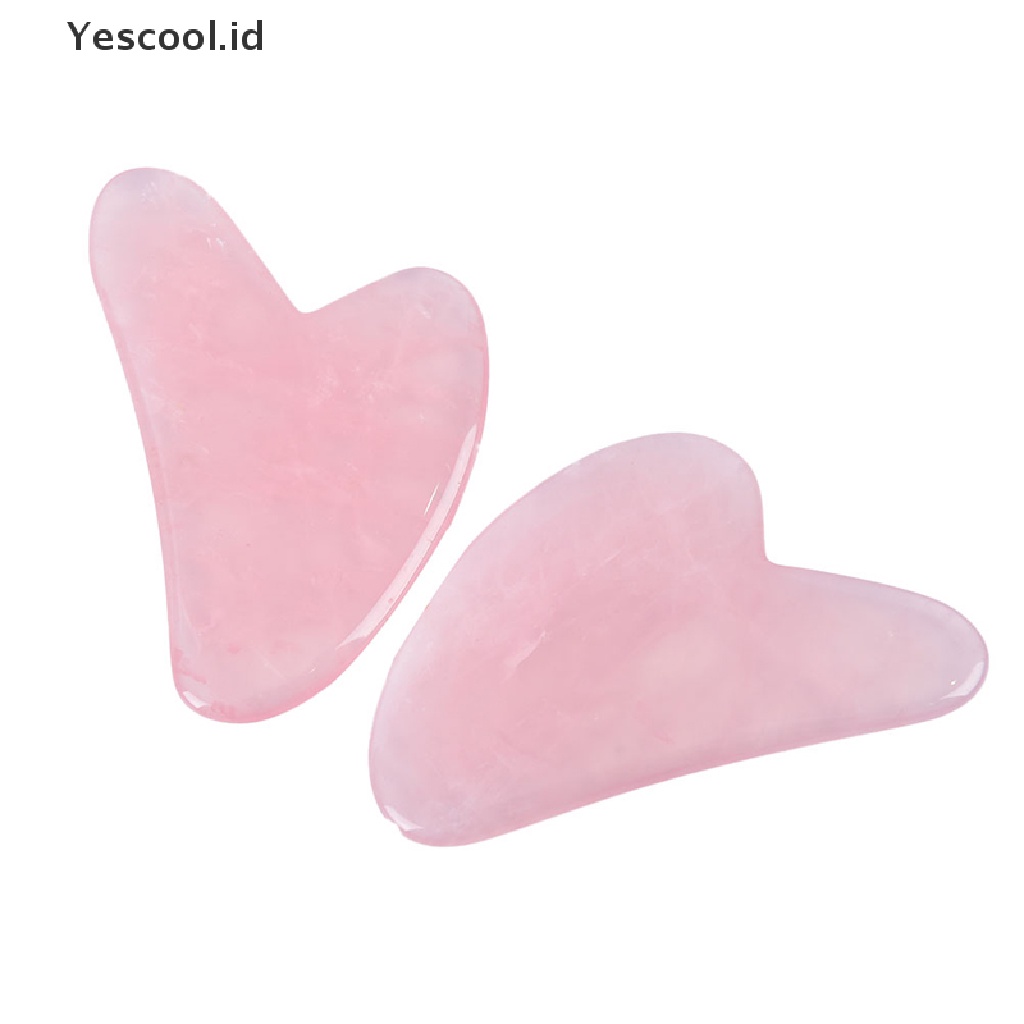 1pc Papan Scraper Pijat Guasha Giok Kuarsa Alami Untuk Alat Relaksasi