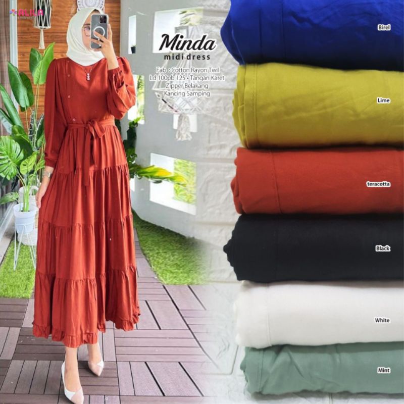 {BISA COD} MINDA MIDI DRESS •• ORI BY ALILA