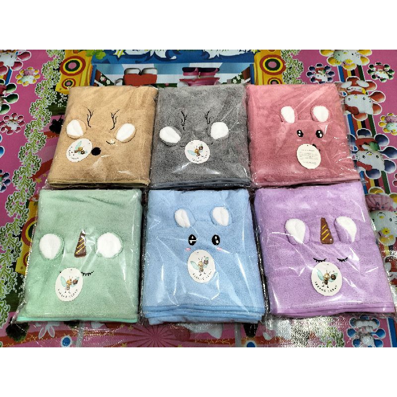 Handuk Bayi/Anak Bahan Lembut Karakter Lucu 50x100