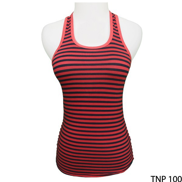 Tanktop Baju Atasan Wanita Spandek Merah-Hitam – TNP 100