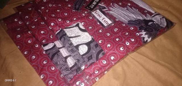 Kemeja Batik Pria Ppbtk07 Wsa04 Lengan Panjang /kemejapria/kemejabatik/batikpria/kemejabatikslimfit