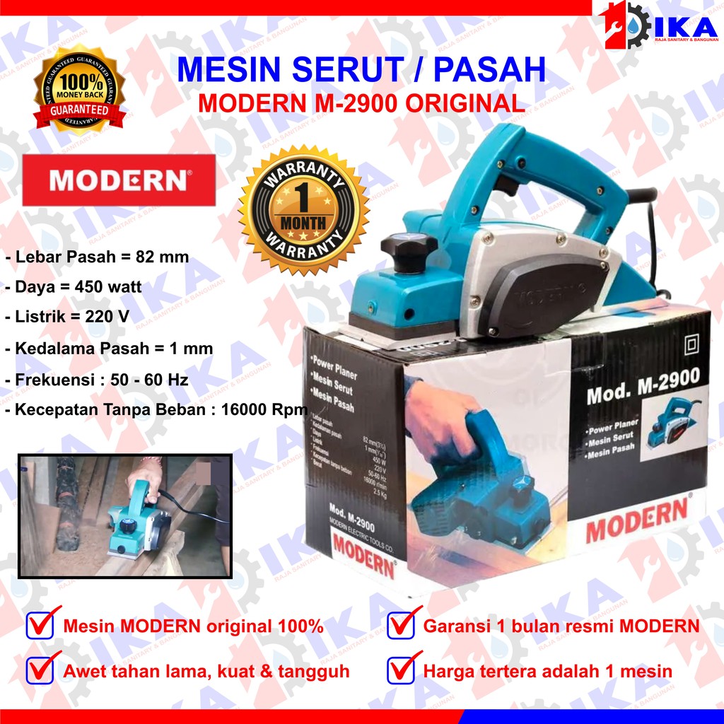 MODERN M-2900 Planner Serut Kayu Planer Ketam Pasah Sugu M2900 Mesin