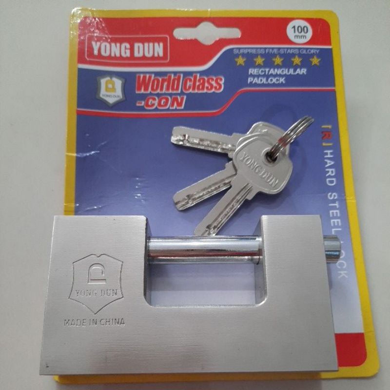 Kunci Gembok tusuk jumbo 100 mm tiga swalow gembok pintu pagar gembok gudang besar kunci pintu bagus