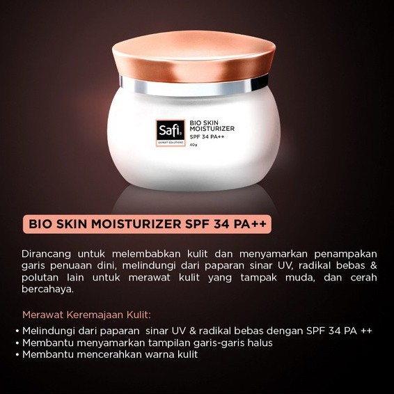 SAFI EXPERT SOLUTIONS BIO SKIN MOISTURIZER SPF 34 PA++ 40 GR @MJ