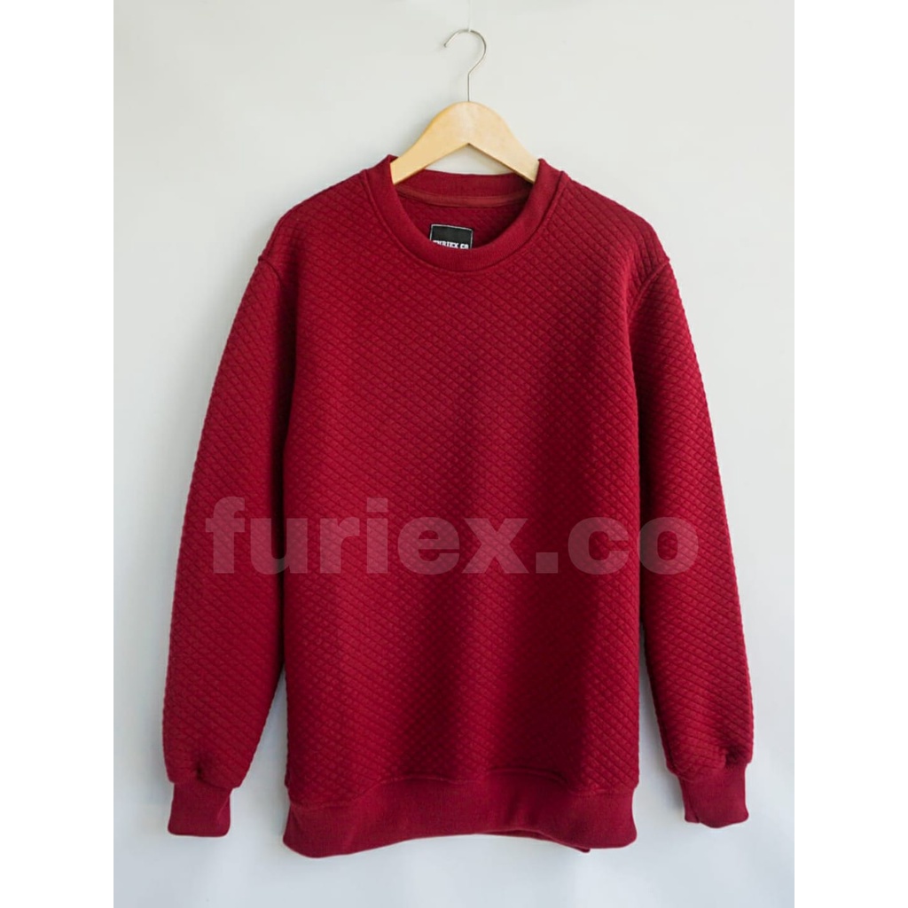 Comfy Sweater Crewneck BY FURIEX maroon