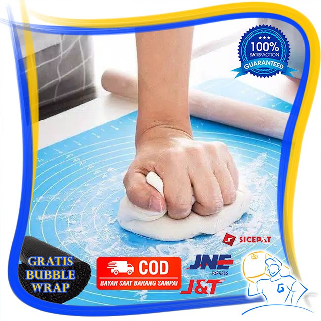 Alas Silikon Adonan Kue pastry Mat Silicone Silmat / Alas Takaran Tatakan dapur 40 x 50 cm