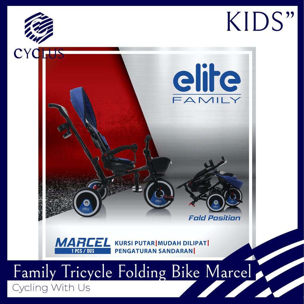 INSTAN - Sepeda Anak Roda Tiga Tricycle Lipat Family Marcel