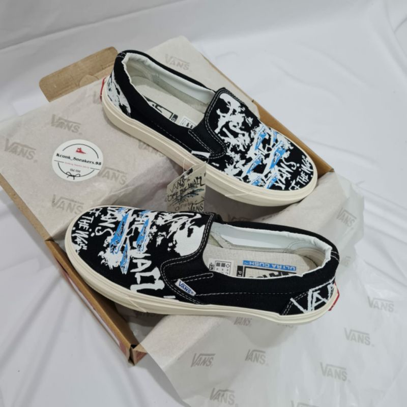 Sepatu VANS Slip On Vault Og Classic Lx Ralp Steadman &quot;Blue Tuna&quot;