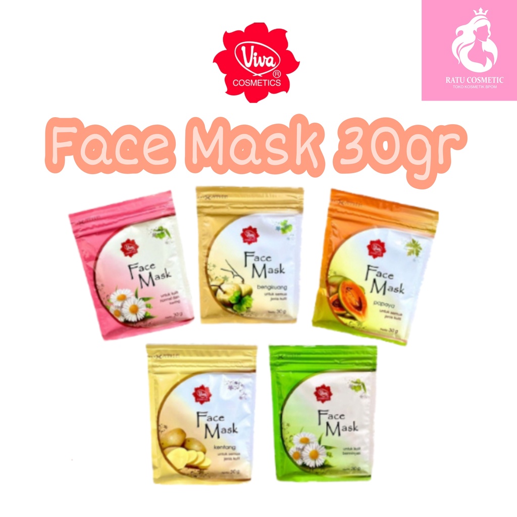 VIVA Face Mask Bubuk Masker Wajah - bengkuang, oil, normal (GROSIR)