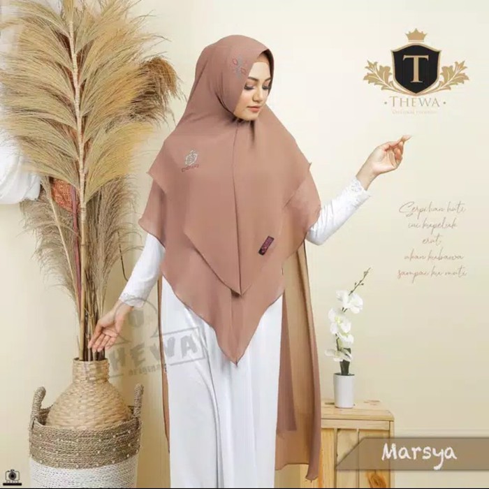 Khimar jumbo syari khimar ceruti hijab dua layer jilbab jumbo
