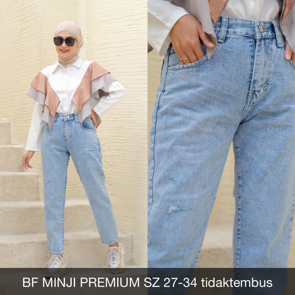 CELANA JEANS WANITA BF MINJI PREMIUM