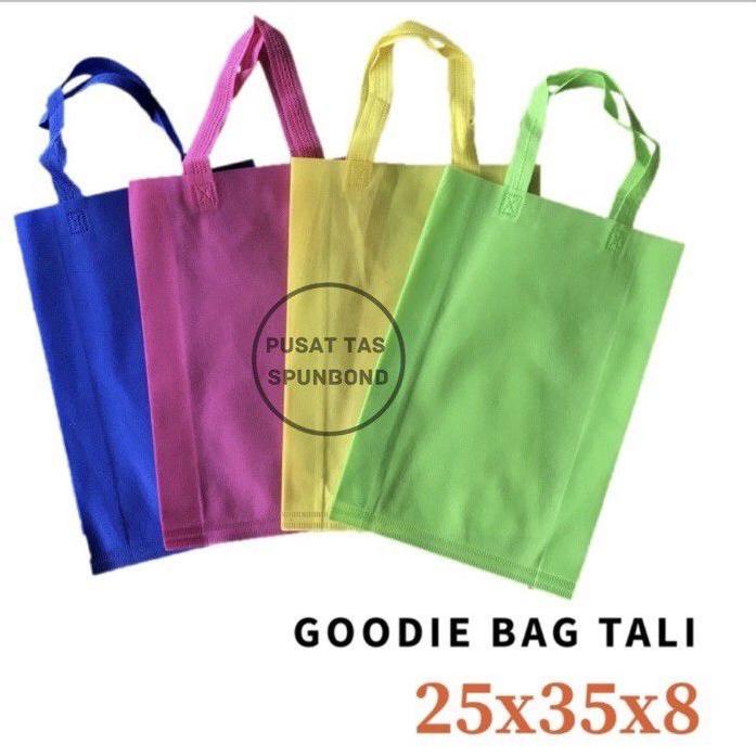 ♔ Tas Spunbond Tali 25x35x8 - 1 Lusin | Goodie Bag Spunbond ♕