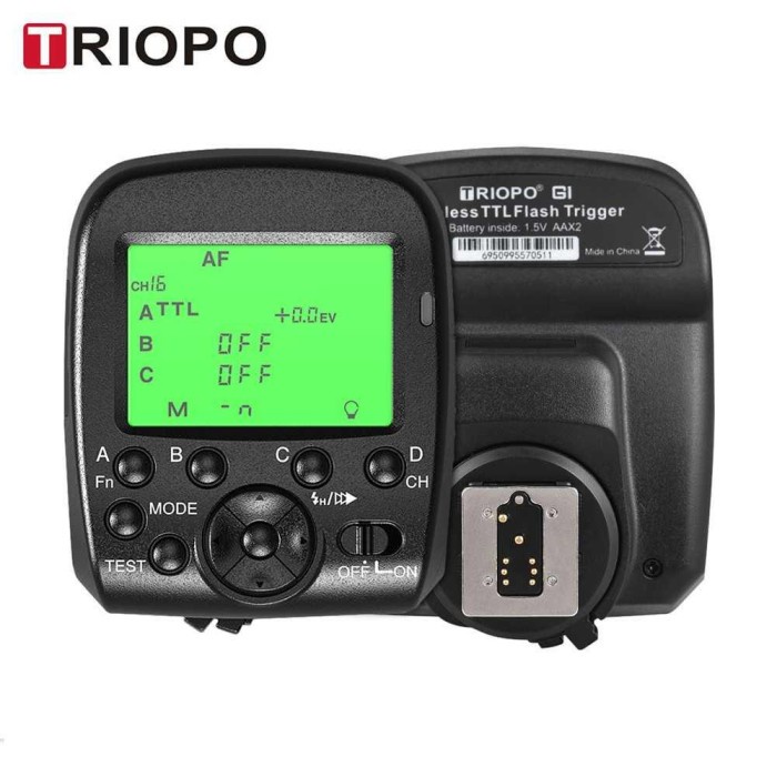 KAMERA LIGHTING & STUDIO TRIOPO WIRELESS FLASH TRIGGER DUAL TTL WIDESCREEN LCD 1/8000S HSS - G1