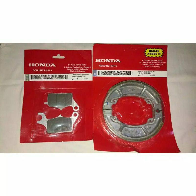 ( KVB + KZL ) SPESIAL Paket Kampas Rem Beat Fi I Kampas Rem Depan Belakang Vario 125 I Kampas Rem De
