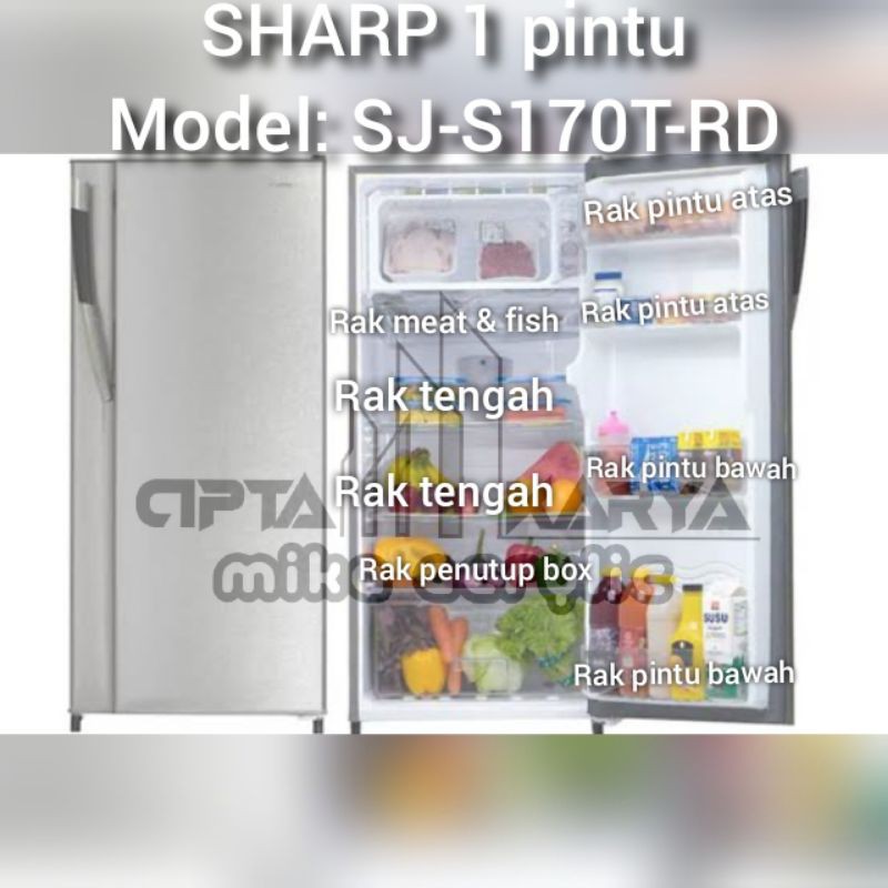 Rak Kulkas Sharp 1 Pintu Model Sj S170 Rd Shopee Indonesia