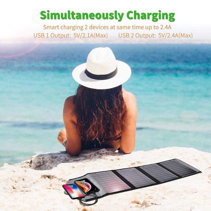 Choetech USB Foldable Solar Powered Charger 4 Panel 22W - SC005