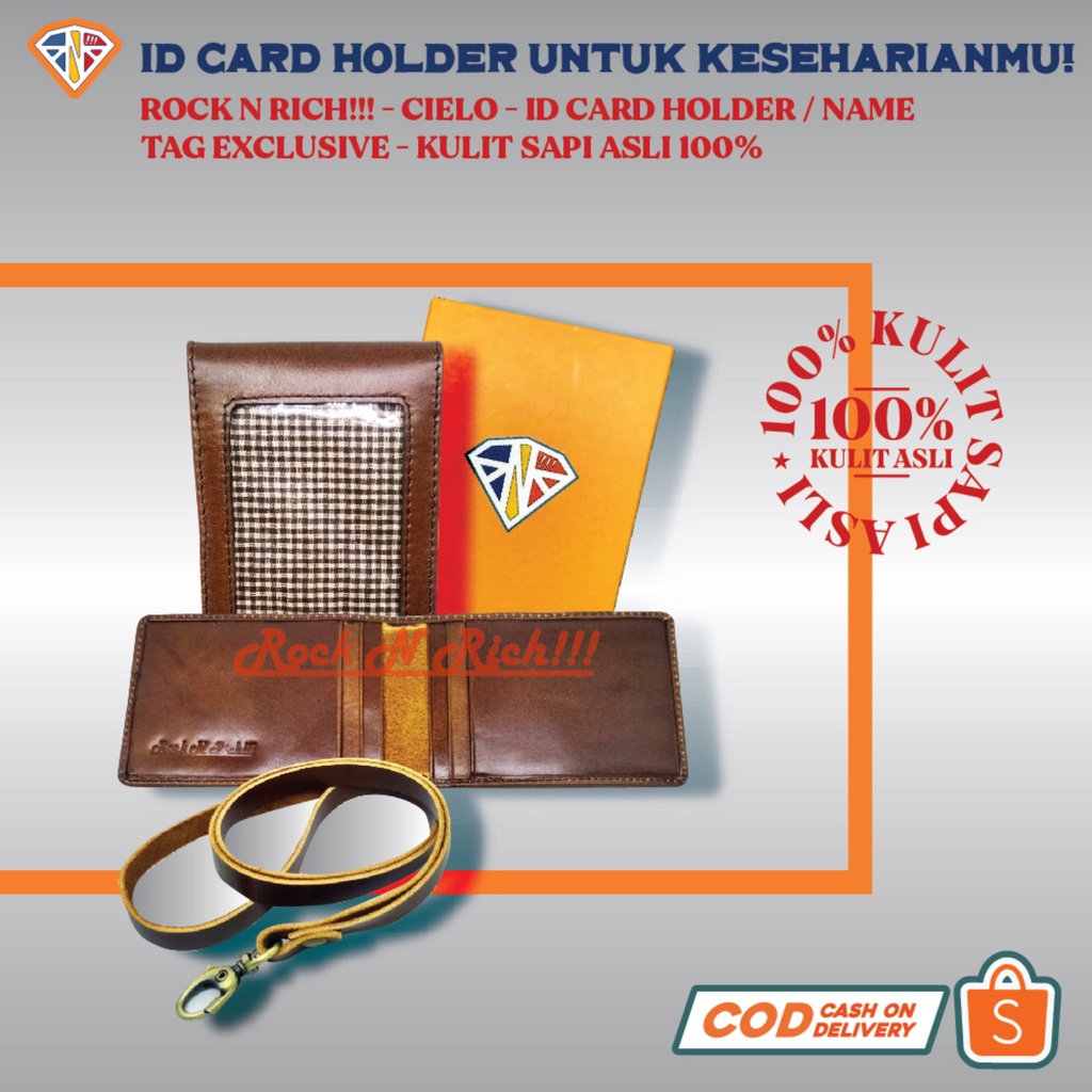 

ROCK N RICH!!! - CIELO - ID CARD HOLDER 100% KULIT SAPI ASLI PREMIUM