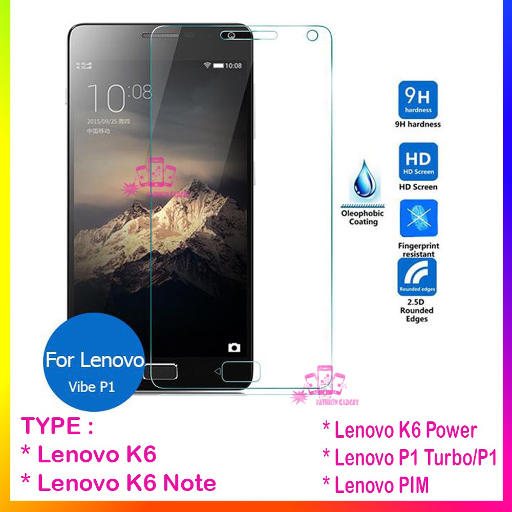 TEMPERED GLASS LENOVO K6 / LENOVO K4 NOTE A7010 / LENOVO K5 NOTE / LENOVO P1 TURBO / LENOVO P1 / LENOVO VIBE C A2020 ANTI GORES KACA TEMPER GLASS