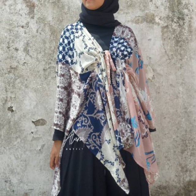 Outer serut sifon /outer serut/ outer serut etnik/ outer batwing/ outer kelelawar/ outer serut motif