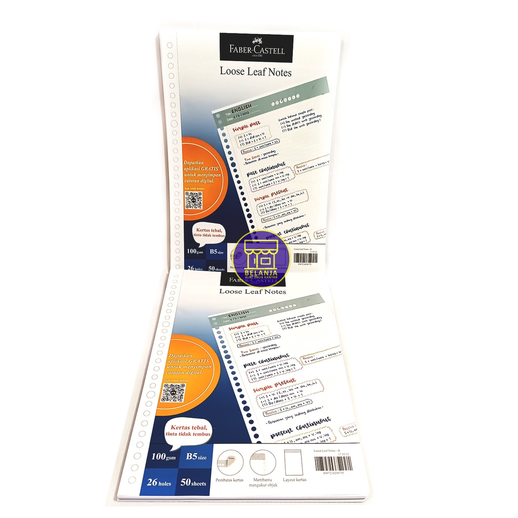 

Faber Castell - Loose Leaf Notes B5 - B - Biru - Pack