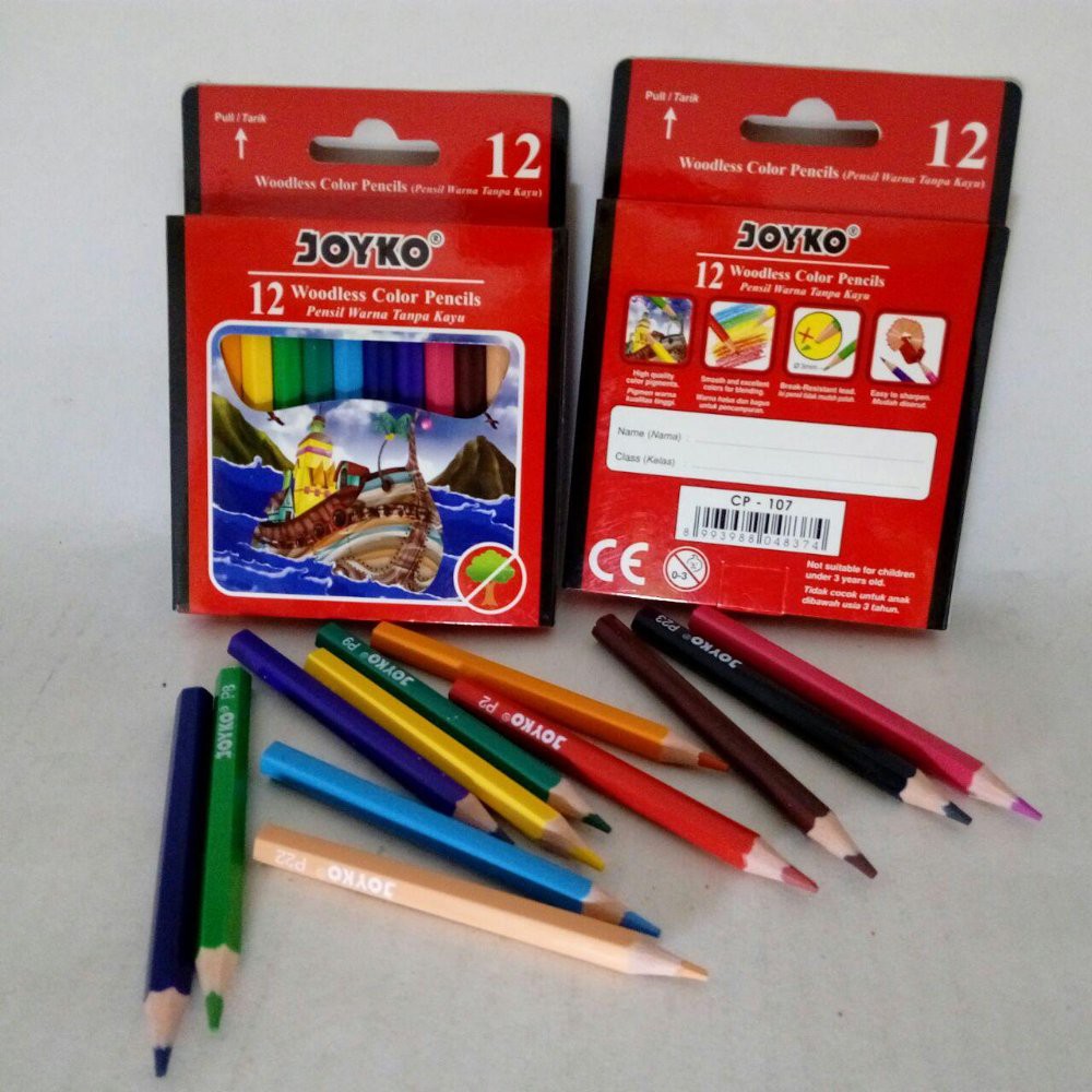 

pencil warna isi 12 pcs dalam satu kemasan dengan papan nama pemilik
