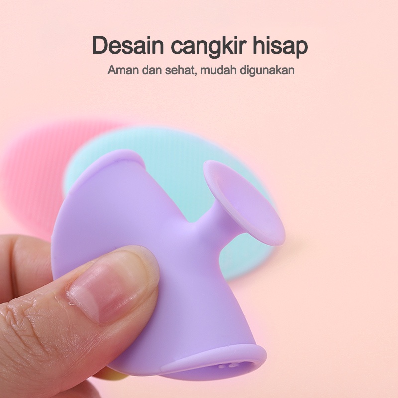 HIPPO LAND Sikat Wajah Pembersih Komedo Silicone Sikat Pembersih Muka Facial Pad 222