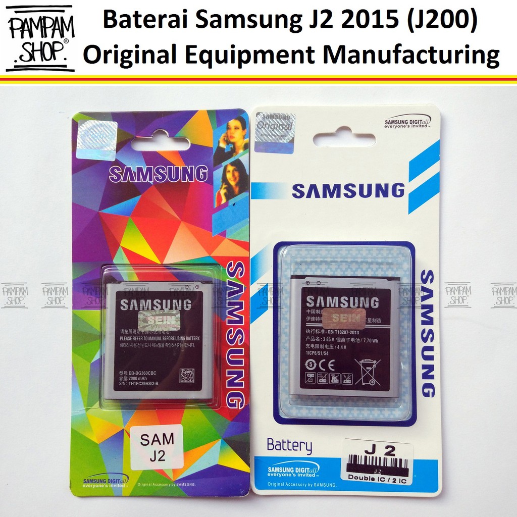 Baterai Handphone Samsung Galaxy J2 2015 J200 Original | Battery, Batrai, Batre, SM-J200, HP, SEIN