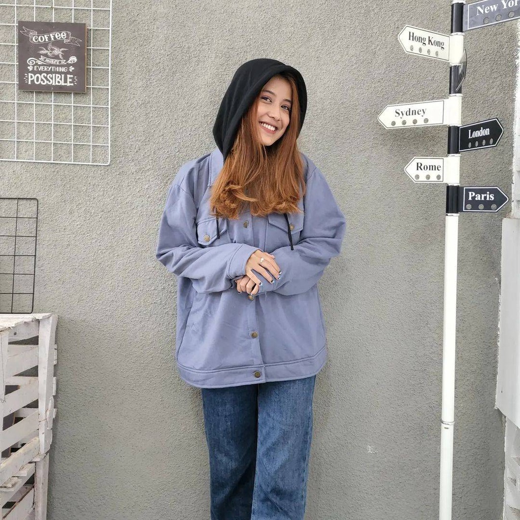 AXEL Jacket Hoodie Sweater Oversize Pria Wanita Outer Korean Style Fashion Terkini OOTD Keren Casual Fashion