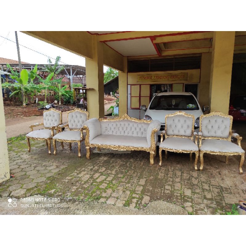 set kursi pelaminan jati