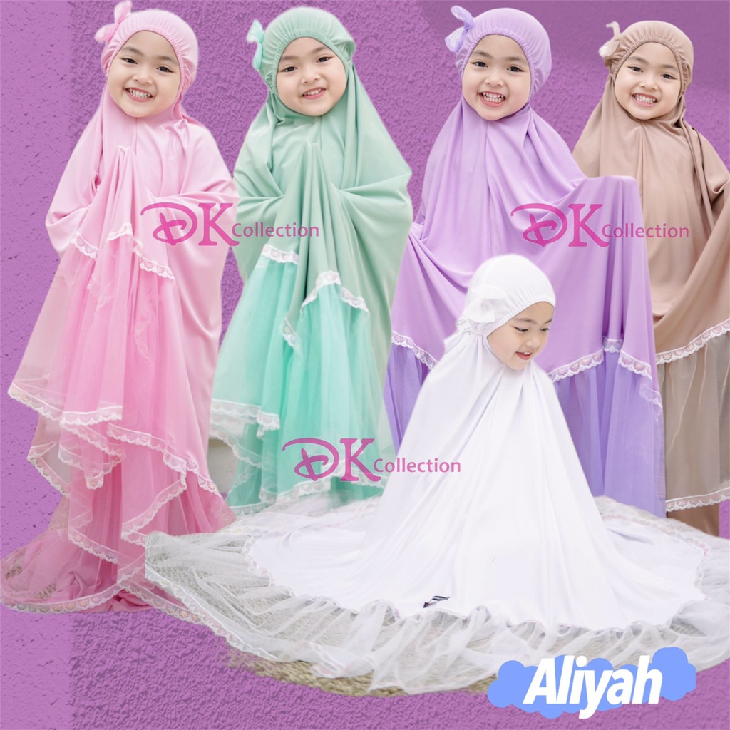 MUKENA ANAK JERSEY PREMIUM ZAINAB SHANZA ALIYAH 2-6 TAHUN / ZHAFIRA ORI DK