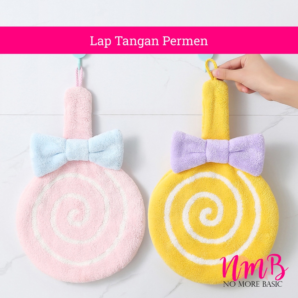 Lap Tangan Gantung Lolipop / Handuk Tangan Gantung Bentuk Permen / Handuk Anak / Hand Towel