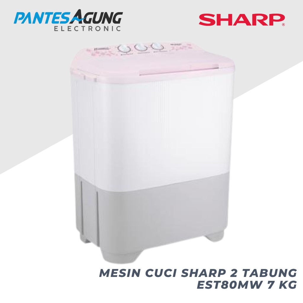 Mesin Cuci Sharp 2 tabung est80mw 7 kg