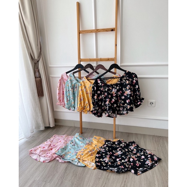 HERFIT set flowy karen / 8996 / setelan bunga-4