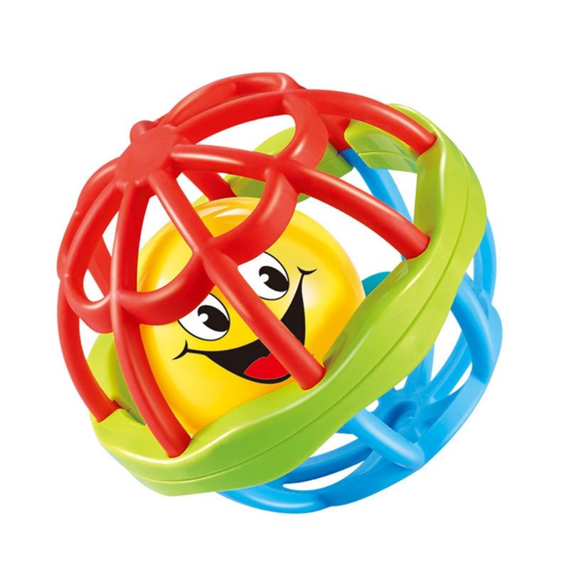 Mainan Edukasi/ Teether Rattle Ball Premium, Elastis, Aman untuk Bayi